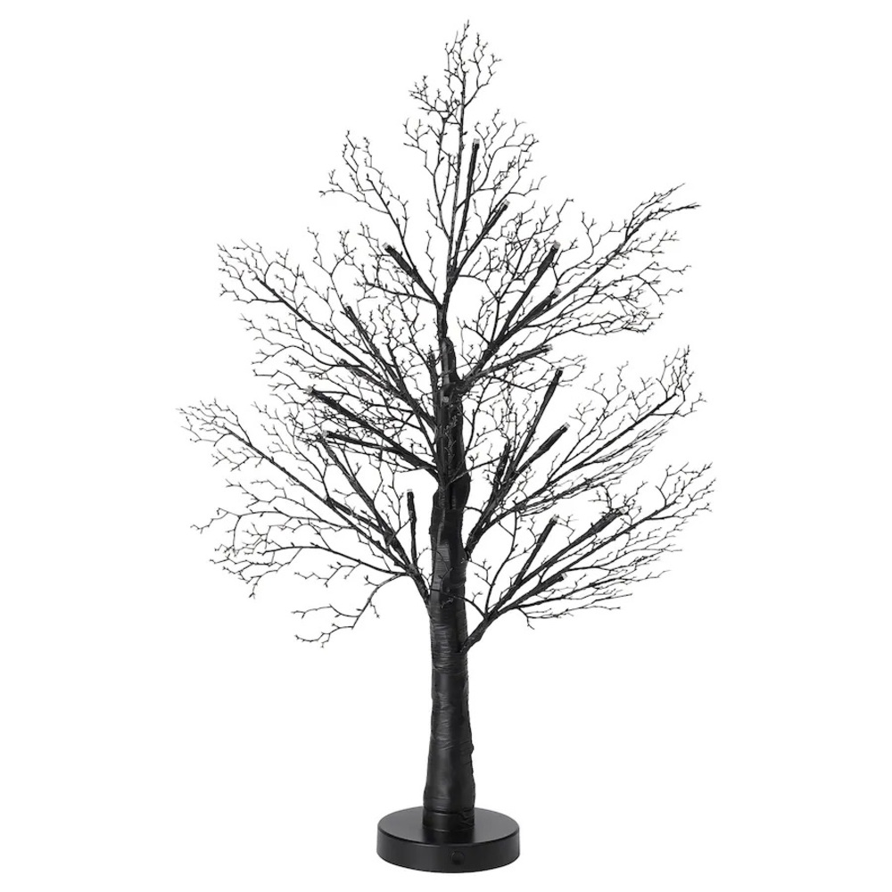 IKEA KUSTFYR LED table lamp, artificial tree/black 25" NEW